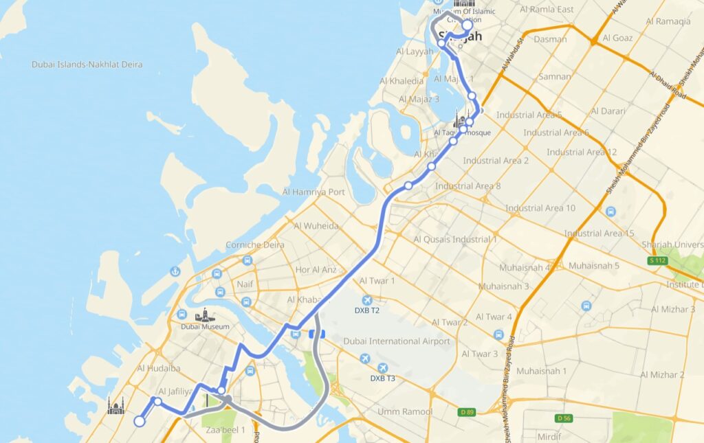 Bus E304 Route Map